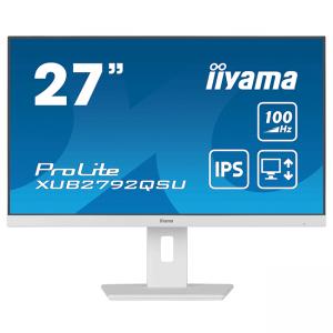 Монитор iiyama xub2792qsu-w6, 27 инча, ips, 2560x1440, 250cd/m2, 100hz, 0.4 ms, hdmi, displayport, usb, tech-16768